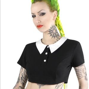 Killstar Addams Crop Top